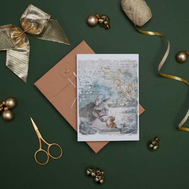 Weihnachts-Donkey Kitten Scrapbook Paper (Von Creator hochgeladen)