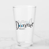 Weihnachts Donner Santas Reindeer Kopfhörerglas Glas (Rückseite)