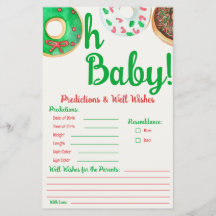 Weihnachts-Donut-Baby-Dusche Vorhersagen Spiel