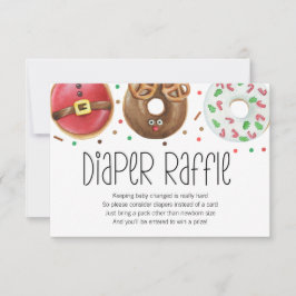 Weihnachts Donut Diaper Raffekarte Dankeskarte