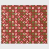 Weihnachts Donut Holiday Leckerei Muster Geschenkpapier (Flach)