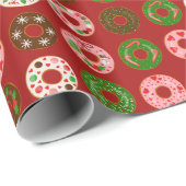 Weihnachts Donut Holiday Leckerei Muster Geschenkpapier (Rolleneckpunkt)
