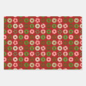 Weihnachts Donut Holiday Leckerei Muster Geschenkpapier Set (Vorderseite)