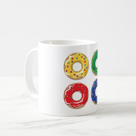 Weihnachts-Donuts-Tasse Kaffeetasse (Vorderseite Links)