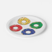 Weihnachts-Donuts-Teller Pappteller (Schrägansicht)