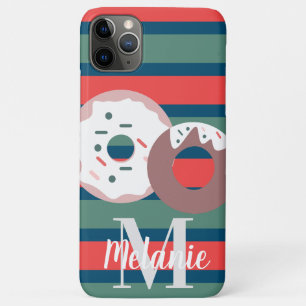 Weihnachts-Donuts und Streifen Feiertag Case-Mate iPhone Hülle
