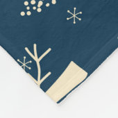 Weihnachts-Doodle-Bäume, nahtloses Wintermuster. Fleecedecke (Ecke)