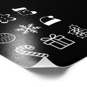 Weihnachts Doodle Gingerbret Tree Candy Xmas Fotodruck (Ecke)
