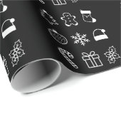 Weihnachts Doodle Gingerbret Tree Candy Xmas Geschenkpapier (Rolleneckpunkt)