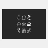 Weihnachts Doodle Gingerbret Tree Candy Xmas Geschenkpapier Set (Vorderseite)