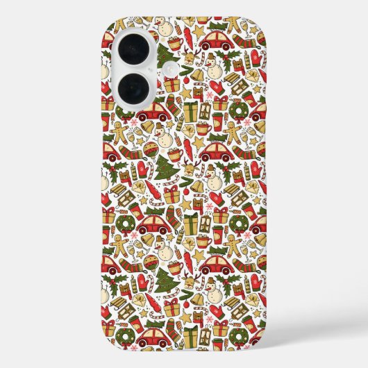 Weihnachts-Doodle-iPhone/iPad-Hülle Case-Mate iPhone Hülle (Rückseite)