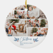 Weihnachts-Doodle-Line Keramik Ornament (Hinten)