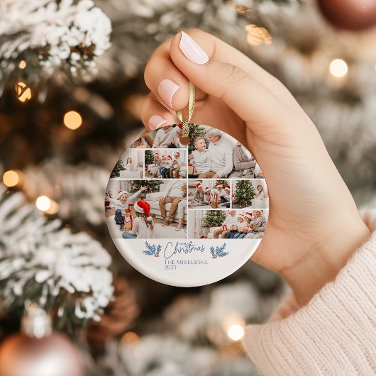 Weihnachts-Doodle-Line Keramik Ornament