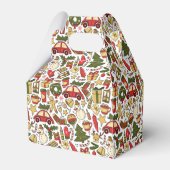 Weihnachts-Doodle-Muster-Geschenkbox Geschenkschachtel (Rückseite)