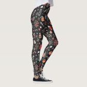 Weihnachts-Doodle-Muster Leggings (Rechts)