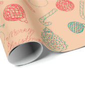 Weihnachts-Doodle-Muster | Schneemänner, Bäume & S Geschenkpapier (Rolleneckpunkt)