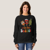 Weihnachts-Doodles: Die Saison Retro Holiday Co Sweatshirt (Vorne ganz)
