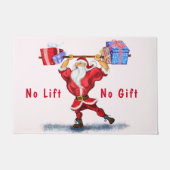 Weihnachts-Doormat Bodybuilder Weihnachtsmann mit Fußmatte (Vorderseite)