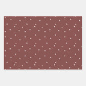 Weihnachts-Dorf niedliche drei farbige Ferien Geschenkpapier Set (Vorderseite 2)