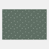 Weihnachts-Dorf niedliche drei farbige Ferien Geschenkpapier Set (Vorderseite)