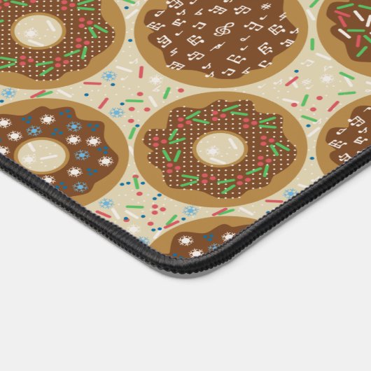 Weihnachts-Doughnut-Thema Schreibtischunterlage (Ecke)