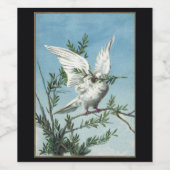 Weihnachts-Dove-Peace Wine-Flasche-Etikett Weinetikett (Einzelnes Label)