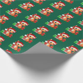 Weihnachts-Drache-Geschenkpapier Geschenkpapier (Ecke)