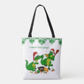 Weihnachts Drachen auf Deutsch Tasche (Rückseite)
