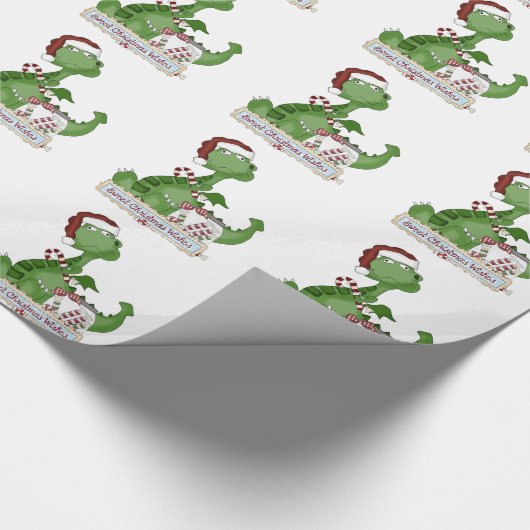 Weihnachts-Dragon-Feiertagspapier Geschenkpapier (Ecke)