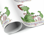 Weihnachts-Dragon-Feiertagspapier Geschenkpapier (Rolleneckpunkt)