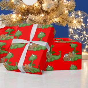 Weihnachts-Dragon-Feiertagsverpackungspapier Geschenkpapier