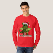 Weihnachts-Dragon Holiday Cartoon T - Shirt (Vorne ganz)