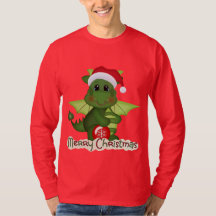 Weihnachts-Dragon Holiday Cartoon T - Shirt