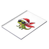 Weihnachts-Dragonfly-Weihnachtsmannmütze Funny Xma Notizblock (Linke Seite)