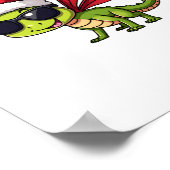 Weihnachts-Dragonfly-Weihnachtsmannmütze Funny Xma Poster (Ecke)