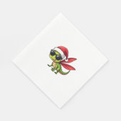 Weihnachts-Dragonfly-Weihnachtsmannmütze Funny Xma Serviette (Ecke)