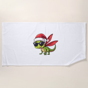 Weihnachts-Dragonfly-Weihnachtsmannmütze Funny Xma Strandtuch