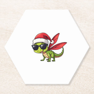 Weihnachts-Dragonfly-Weihnachtsmannmütze Funny Xma Untersetzer