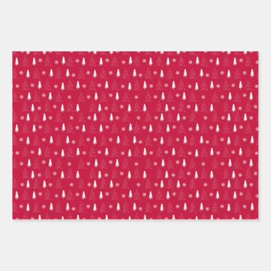 Weihnachts-Dreierpack Geschenkpapier Set (Vorderseite 2)
