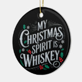 Weihnachts Drink Whiskey Liebhaber Drinker Sprichw Keramik Ornament (Links)