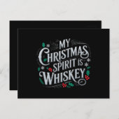Weihnachts Drink Whiskey Liebhaber Drinker Sprichw Postkarte (Vorne/Hinten)