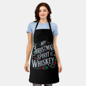 Weihnachts Drink Whiskey Liebhaber Drinker Sprichw Schürze (Getragen)