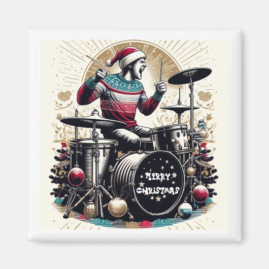 Weihnachts-Drummer-Kühlschrankmagnet Magnet (Vorne)