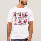 Weihnachts-Dummer-Gans-Vintage-Stempel T-Shirt (Vorderseite)