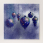 Weihnachts-Dunkelblau hängende Bausteine Gemälde - Puzzle (Vertikal)