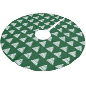 Weihnachts-Dunkelgrün-Sterne-Bäume Polyester Weihnachtsbaumdecke (Schrägansicht)