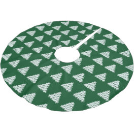 Weihnachts-Dunkelgrün-Sterne-Bäume Polyester Weihnachtsbaumdecke