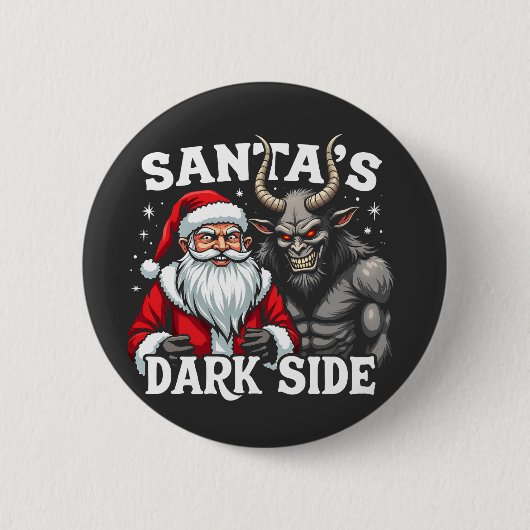Weihnachts-Dunkle Seite Weihnachtsbäumkrampus Button (Vorderseite)