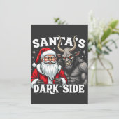 Weihnachts-Dunkle Seite Weihnachtsbäumkrampus Dankeskarte (Stehend Vorderseite)