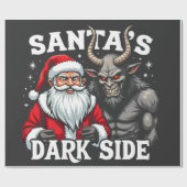 Weihnachts-Dunkle Seite Weihnachtsbäumkrampus Geschenkpapier (Flach)